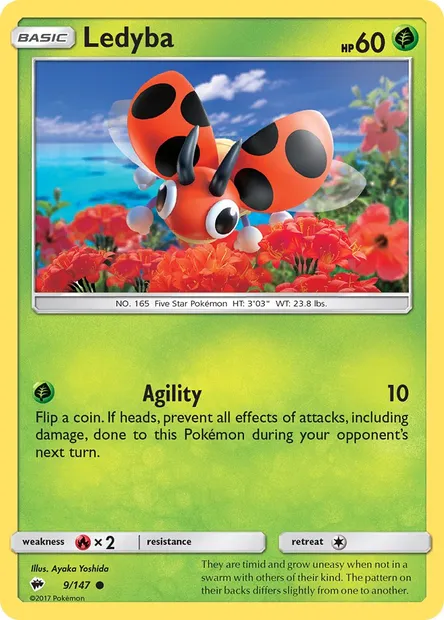 Ledyba, Pokémon card BUS 9 — Burning Shadows set
