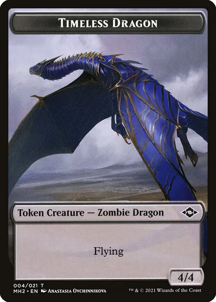 Dragon intemporel, carte Magic TMH2 4 — extension Modern Horizons 2 Tokens