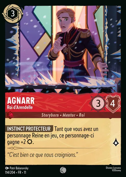 Agnarr - Roi d'Arendelle, carte Disney Lorcana CH11-114 — extension Givresort