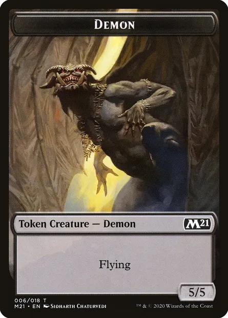Demon, Magic card TM21 6 — Core Set 2021 Tokens set