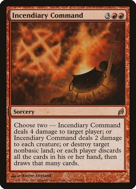 Incendiary Command, Magic card LRW 179 — Lorwyn set