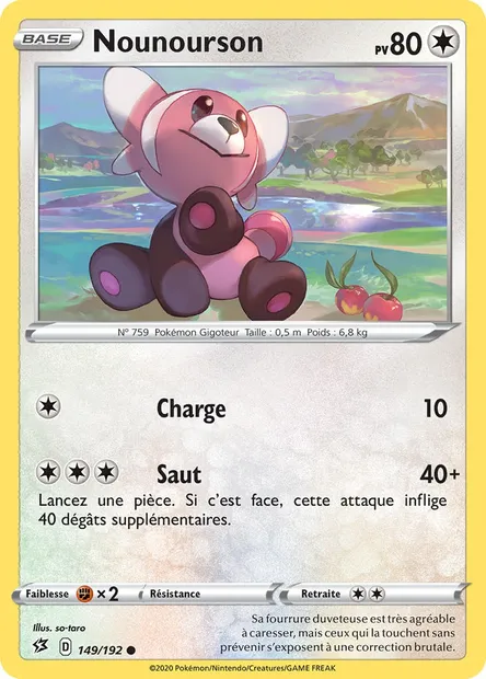 Nounourson, carte Pokémon RCL 149 — extension Clash des Rebelles