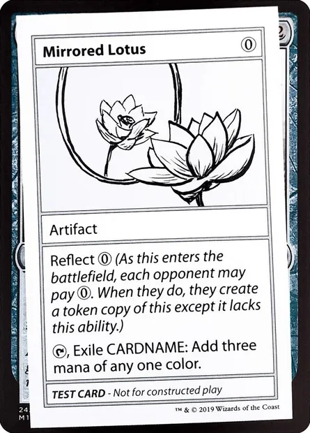Mirrored Lotus, carte Magic CMB2 107 — extension Mystery Booster Playtest Cards 2021