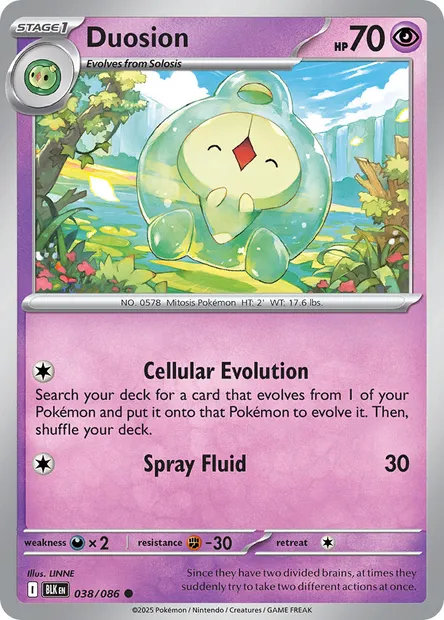 Duosion, Pokémon card BLK 038 — Black Bolt set