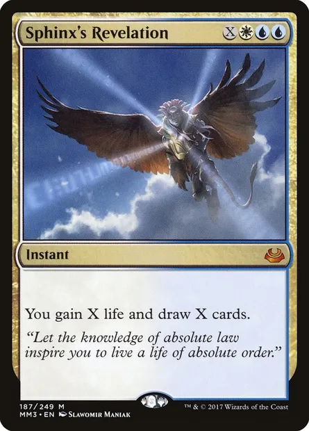 Révélation du sphinx, carte Magic MM3 187 — extension Modern Masters 2017