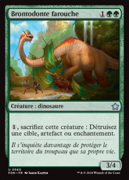 Brontodonte farouche, carte Magic FDN 560 — extension Foundations