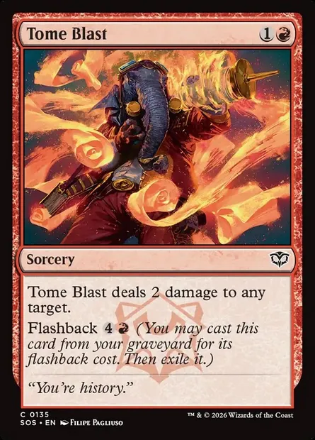 Tome Blast, Magic card SOS 135 — Secrets of Strixhaven set