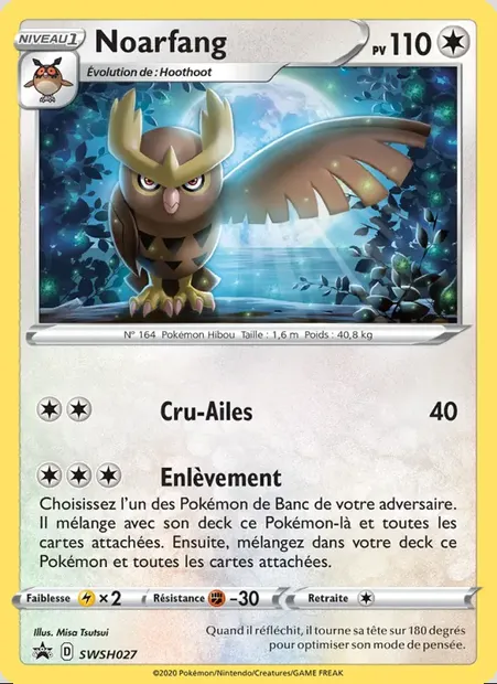 Noarfang, carte Pokémon SWSH 027 — extension Promo SWSH