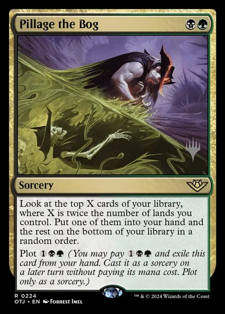 Pillage the Bog, Magic card POTJ 224p — Outlaws of Thunder Junction Promos set