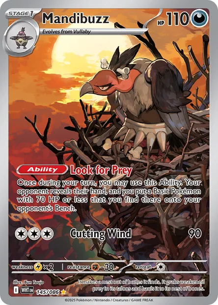 Mandibuzz, Pokémon card WHT 145 — White Flare set