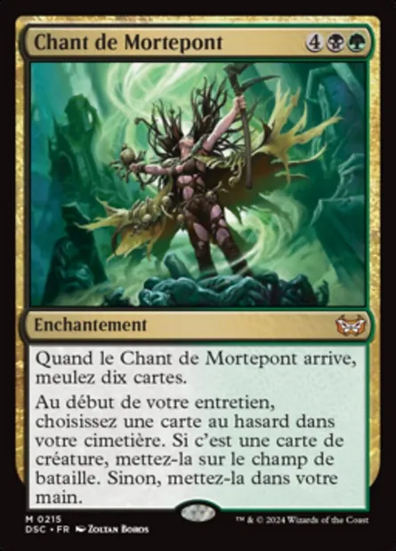 Chant de Mortepont, carte Magic DSC 215 — extension Duskmourn: House of Horror Commander