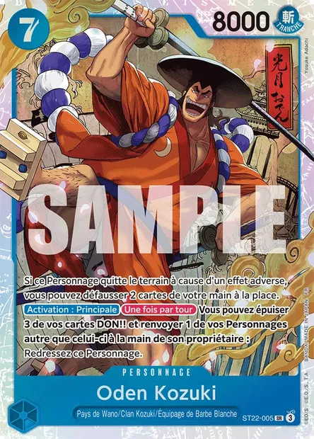 Oden Kozuki, carte One Piece ST22-005 — extension ACE ET NEWGATE