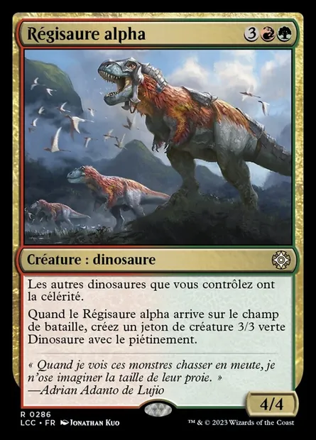 Régisaure alpha, carte Magic LCC 286 — extension The Lost Caverns of Ixalan Commander
