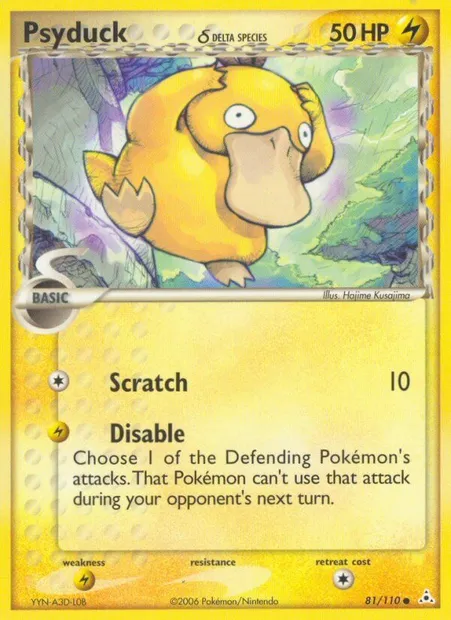 Psyduck δ, Pokémon card HP 81 — Holon Phantoms set