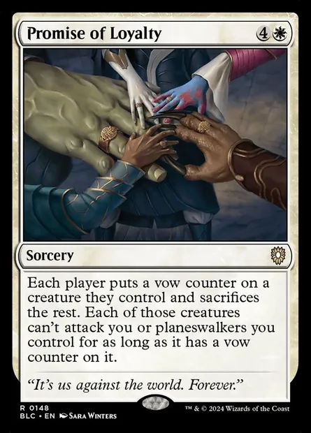 Promise of Loyalty, Magic card BLC 148 — Bloomburrow Commander set