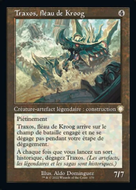 Traxos, fléau de Kroog, carte Magic BRC 170 — extension The Brothers' War Commander
