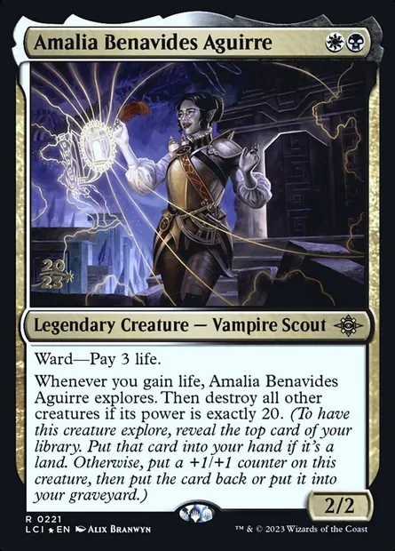 Amalia Benavides Aguirre, carte Magic PLCI 221s — extension The Lost Caverns of Ixalan Promos