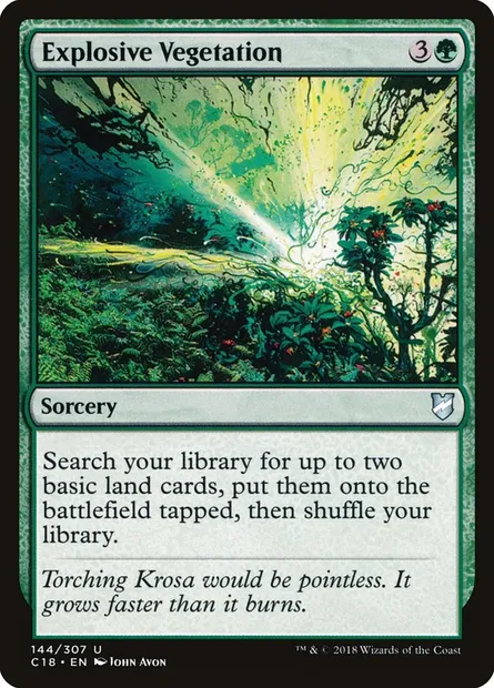 Explosive Vegetation, Magic card C18 144 — Commander 2018 set