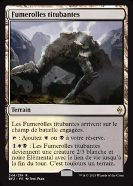 Fumerolles titubantes, carte Magic BFZ 244 — extension La bataille de Zendikar