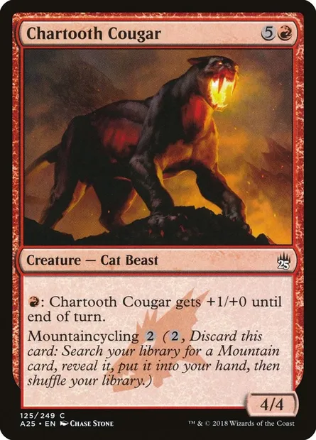 Chartooth Cougar, Magic card A25 125 — Masters 25 set