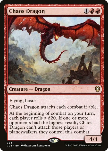 Chaos Dragon, Magic card CLB 784 — Commander Legends: Battle for Baldur's Gate set