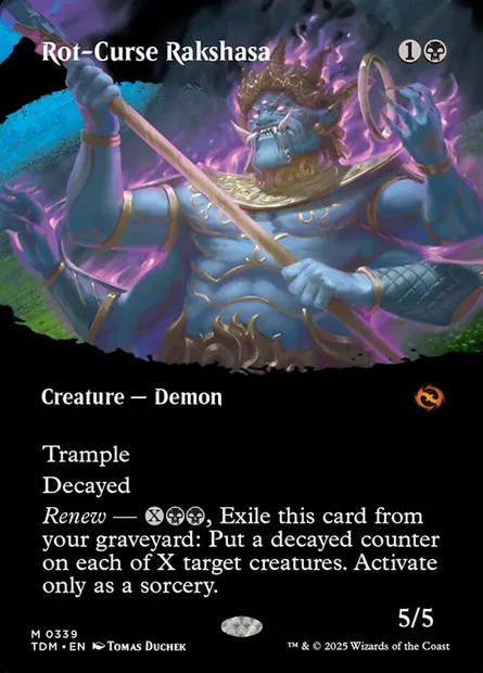 Rot-Curse Rakshasa, Magic card TDM 339 — Tarkir: Dragonstorm set
