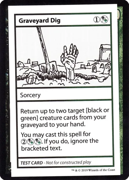 Graveyard Dig, carte Magic CMB2 92 — extension Mystery Booster Playtest Cards 2021