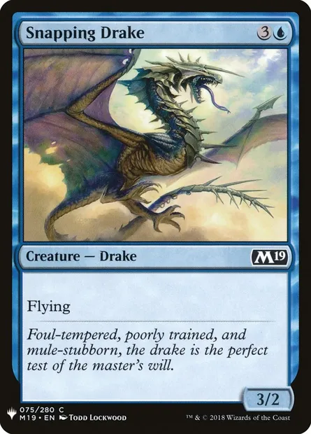 Snapping Drake, Magic card PLST M19-75 — The List set