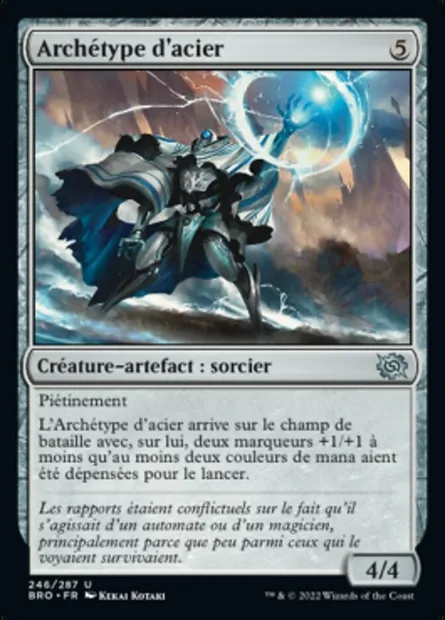 Archétype d'acier, carte Magic BRO 246 — extension La Guerre Fratricide