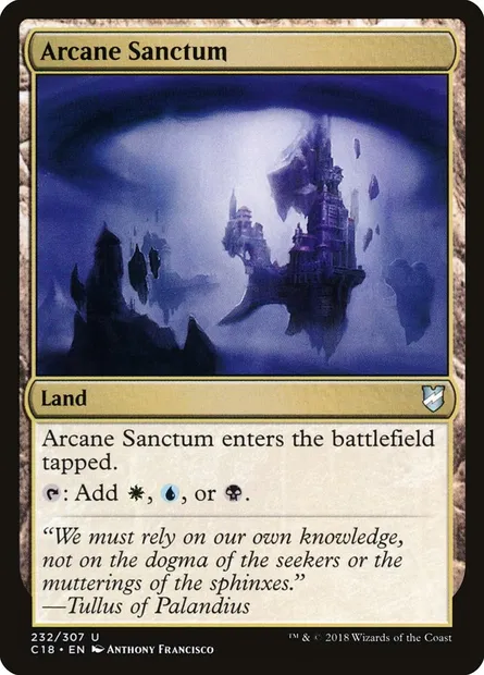 Arcane Sanctum, Magic card C18 232 — Commander 2018 set