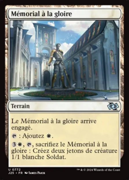 Mémorial à la gloire, carte Magic J25 772 — extension Foundations Jumpstart