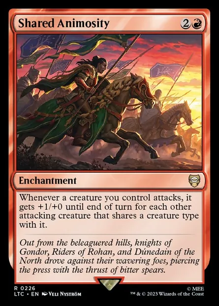 Shared Animosity, Magic card LTC 226 — Tales of Middle-earth Commander set