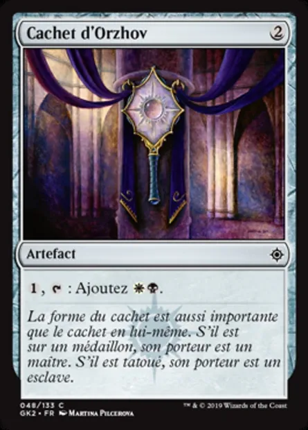 Cachet d'Orzhov, carte Magic GK2 48 — extension RNA Guild Kit