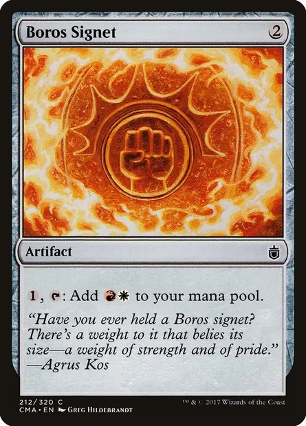 Boros Signet, Magic card CMA 212 — Commander Anthology set