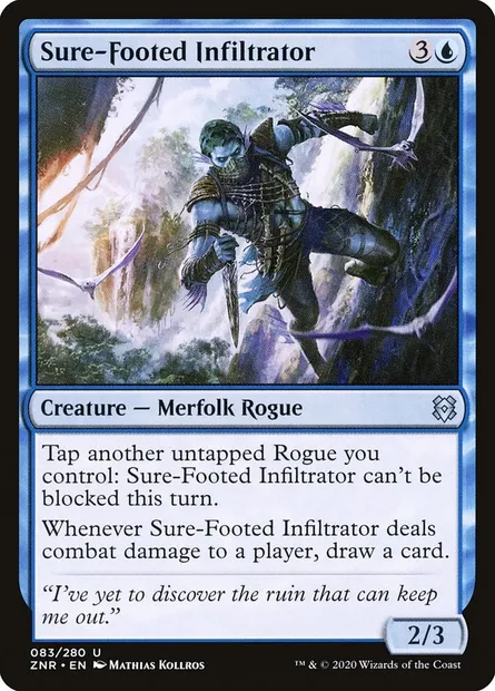 Sure-Footed Infiltrator, Magic card ZNR 83 — Zendikar Rising set