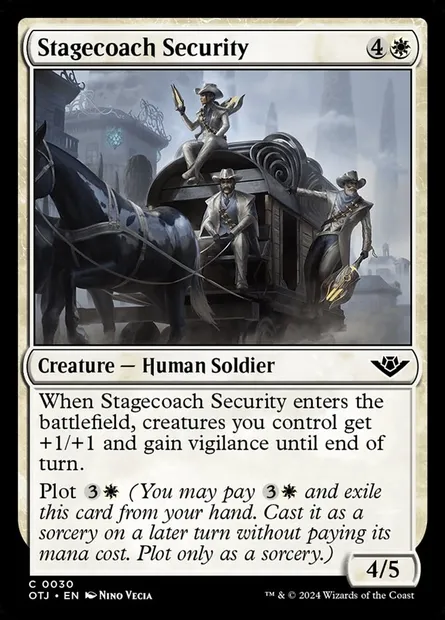 Stagecoach Security, Magic card OTJ 30 — Outlaws of Thunder Junction set