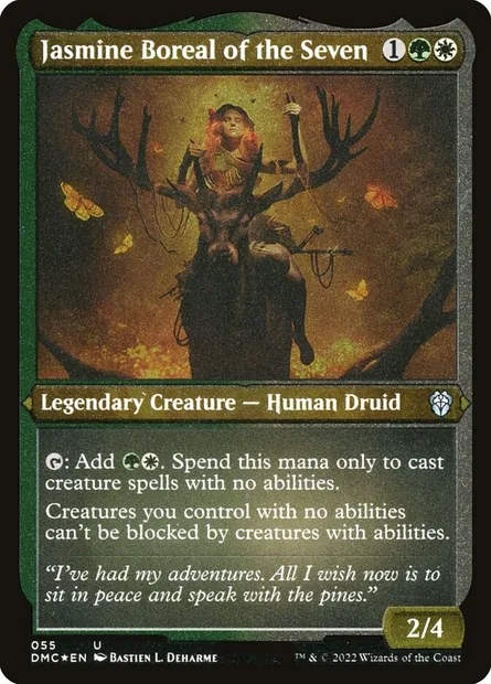 Jasmine Boréal des Sept, carte Magic DMC 55 — extension Dominaria United Commander