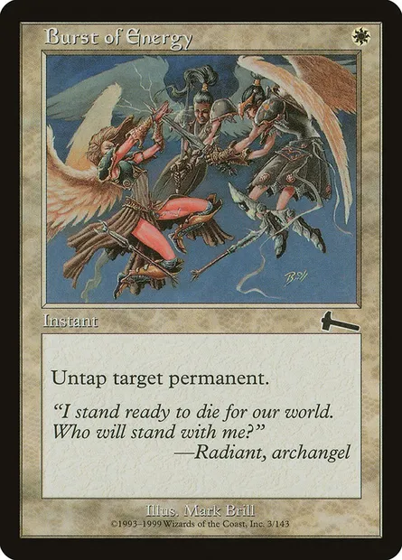 Burst of Energy, Magic card ULG 3 — Urza's Legacy set