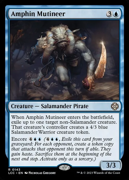 Amphin Mutineer, Magic card LCC 143 — The Lost Caverns of Ixalan Commander set
