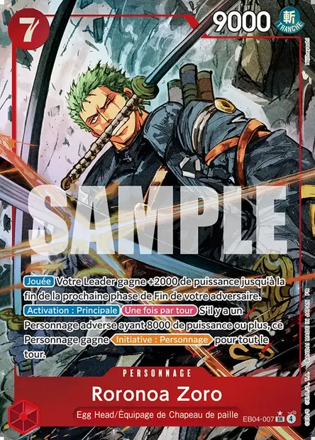 Roronoa Zoro, carte One Piece EB04-007 — extension EGGHEAD CRISIS