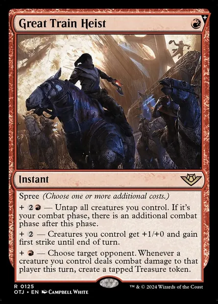 Great Train Heist, Magic card OTJ 125 — Outlaws of Thunder Junction set