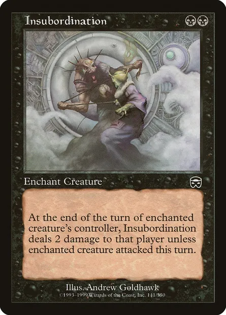 Insubordination, Magic card MMQ 141 — Mercadian Masques set
