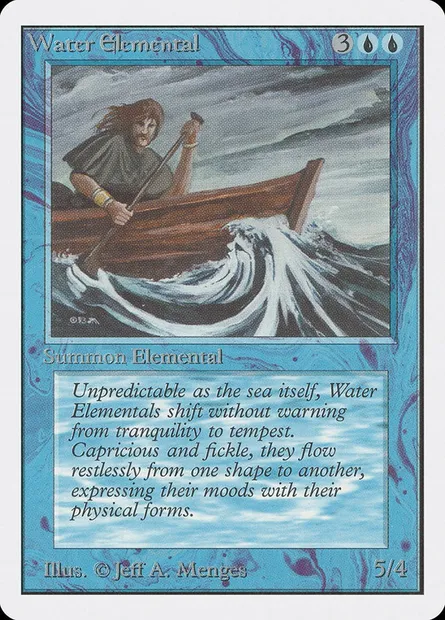 Elémental d'eau, carte Magic 2ED 92 — extension Unlimited Edition