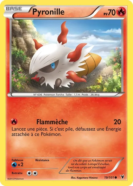 Pyronille, carte Pokémon NVI 19 — extension Nobles Victoires