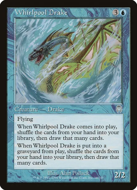 Whirlpool Drake, Magic card APC 34 — Apocalypse set