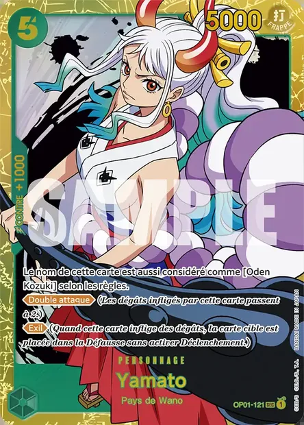 Yamato, carte One Piece OP01-121 — extension ROMANCE DAWN