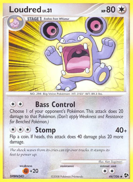 Loudred, Pokémon card GE 44 — Great Encounters set