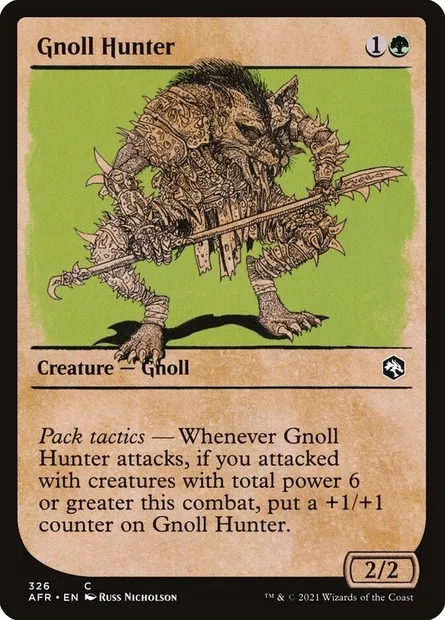 Gnoll Hunter, Magic card AFR 326 — Adventures in the Forgotten Realms set