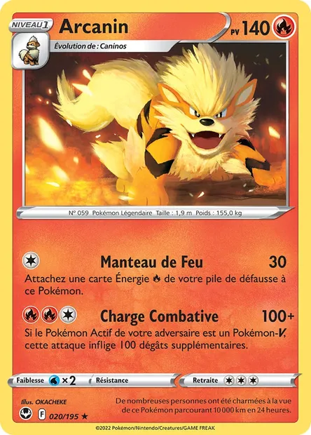 Arcanin, carte Pokémon SIT 020 — extension Tempête Argentée