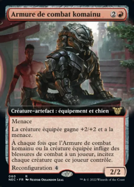 Armure de combat komainu, carte Magic NEC 60 — extension Neon Dynasty Commander